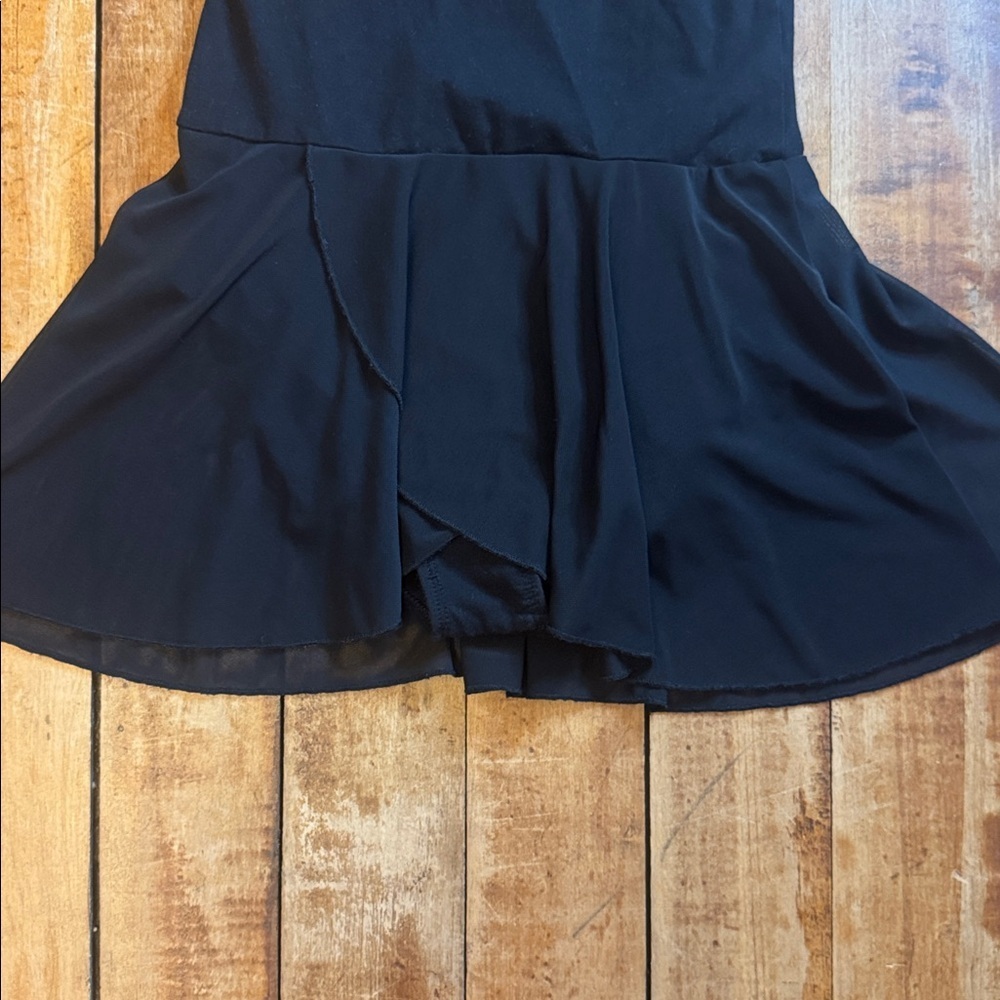 Dance Leotard Black size 8 skirt cotton ballet tap jazz - Picture 3 of 8
